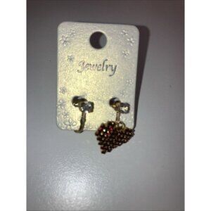 Heart And Stone Earring Set New